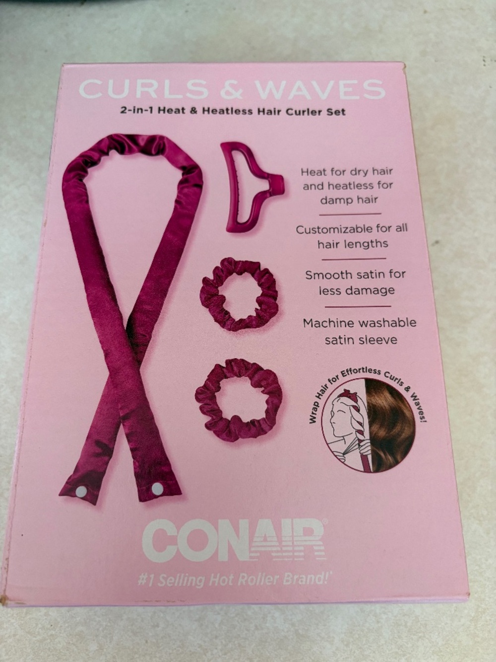 Curls and Waves 2-in-1 Heat & Heatless Hair Curler Set